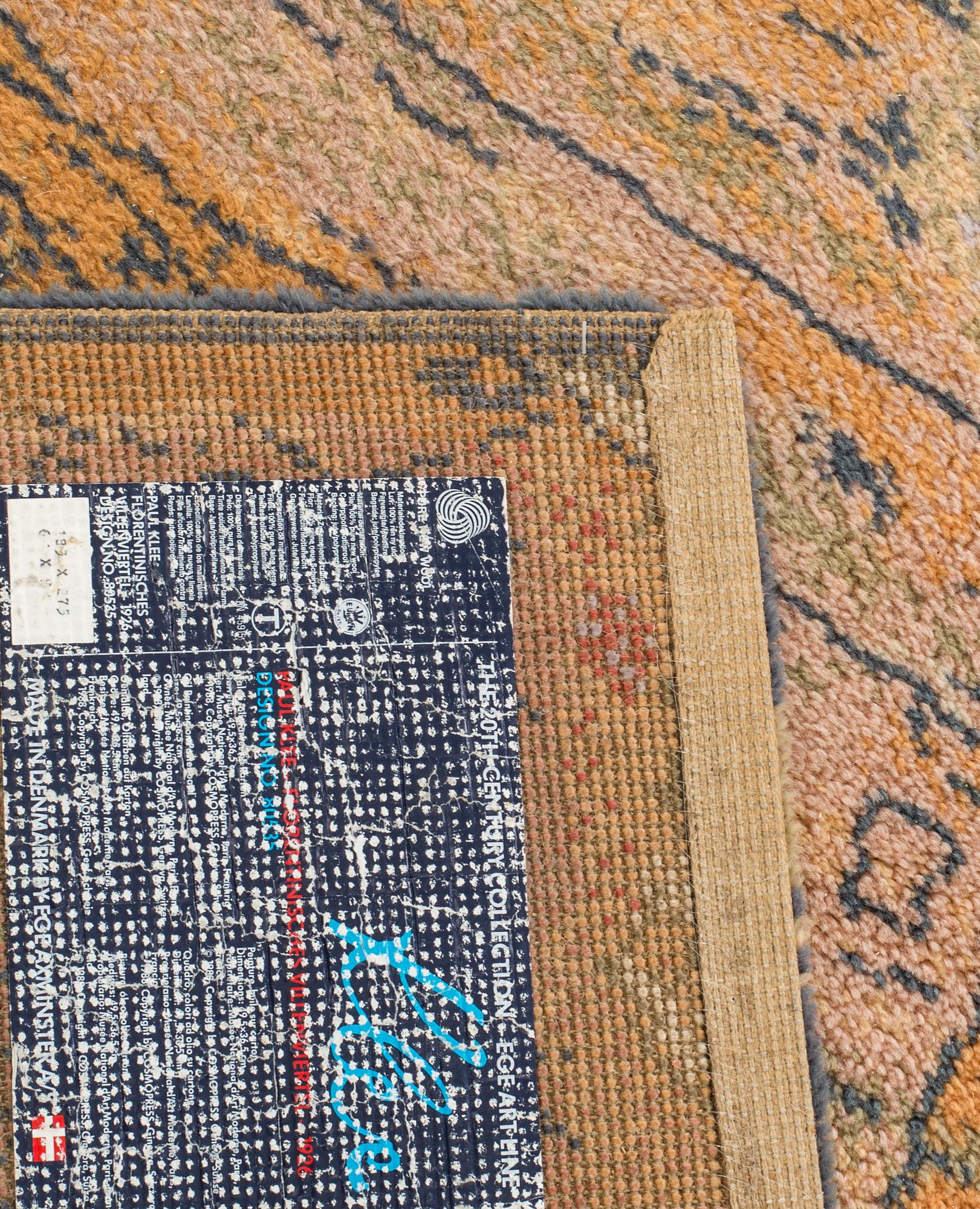 MATTA, efter Paul Klee, maskingjord flossa, Ege Art Line, Danmark, 1900-talets slut ca 278 x 182 cm.