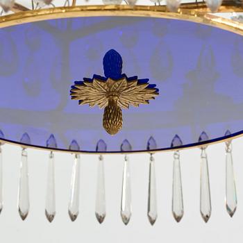 LJUSKRONA, för sex ljus. Stockholmsarbete, omkring år 1800, Sengustaviansk.