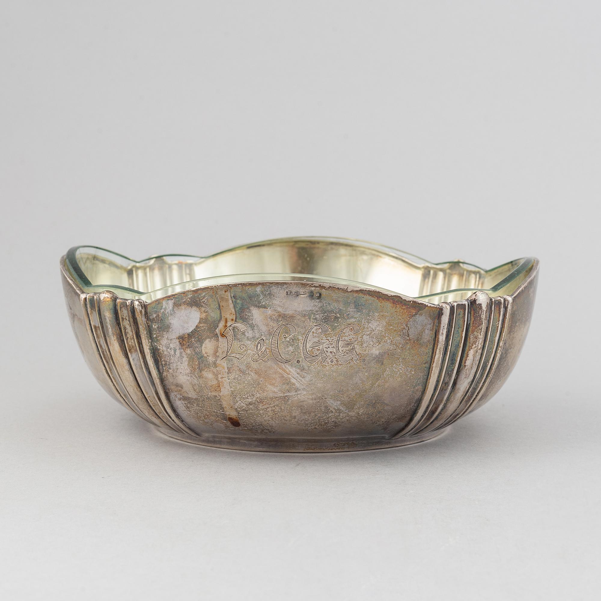 Skål, Silver och glas, Finland, 1923.