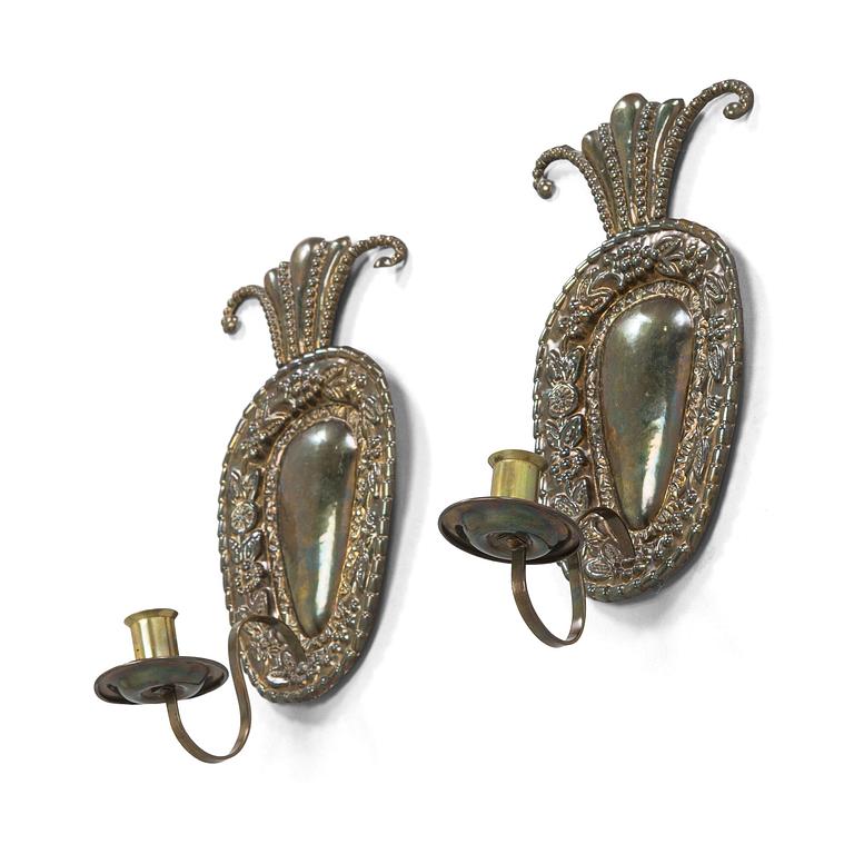 Paavo Tynell, a pair of 1930's wall sconces 'MD 10' for Taito Finland.