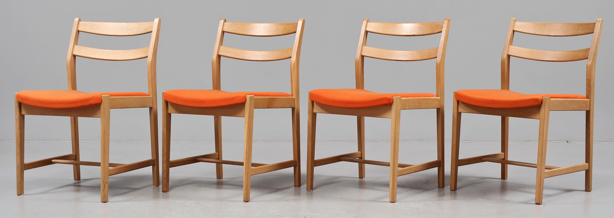 STOLAR, 4 st, "Ulvö orange", Bengt Ruda, Ikea, 1900-talets andra hälft.