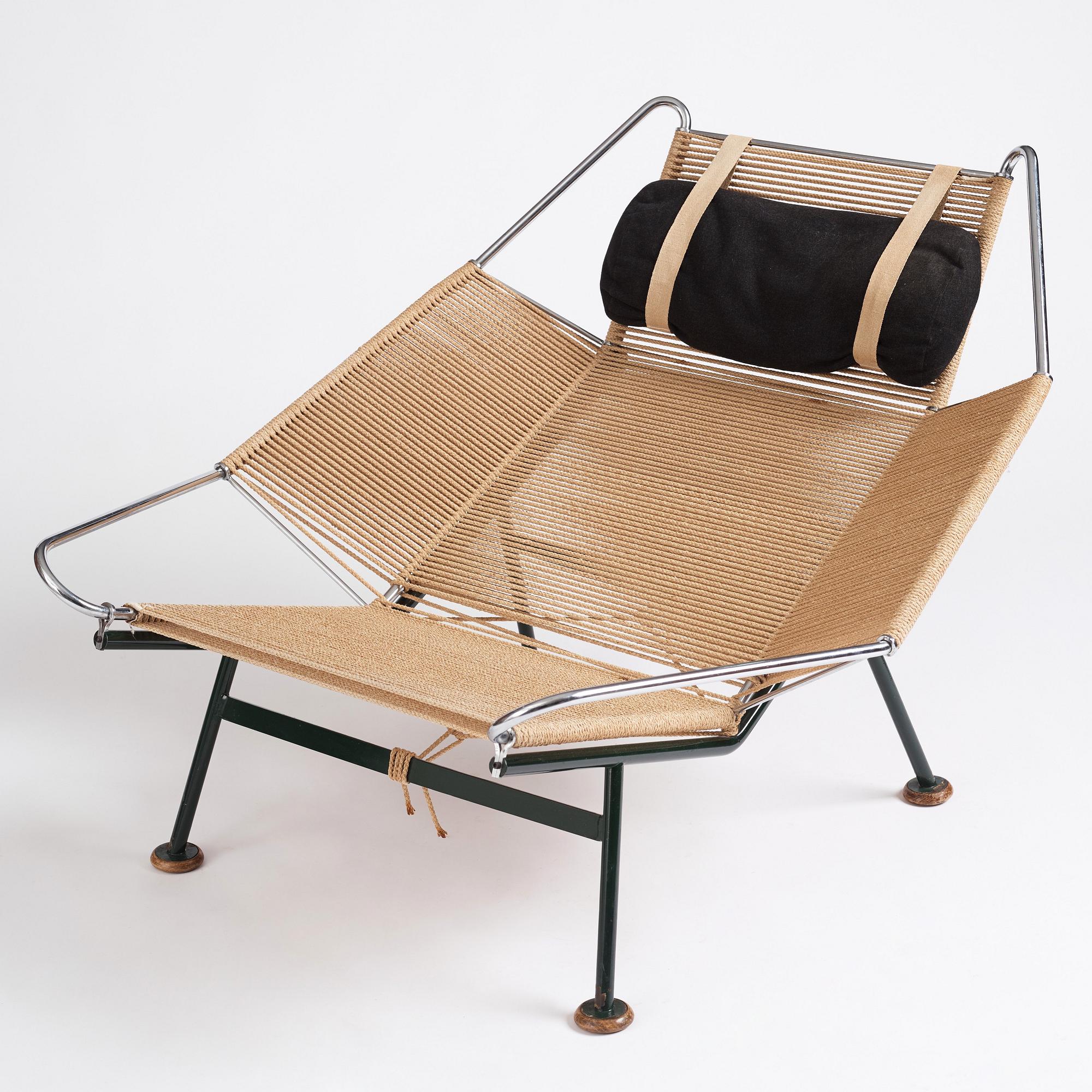 Hans J. Wegner, fåtölj "Flag Halyard / Snørestolen", Getama, Danmark, sannolikt 1950-tal.