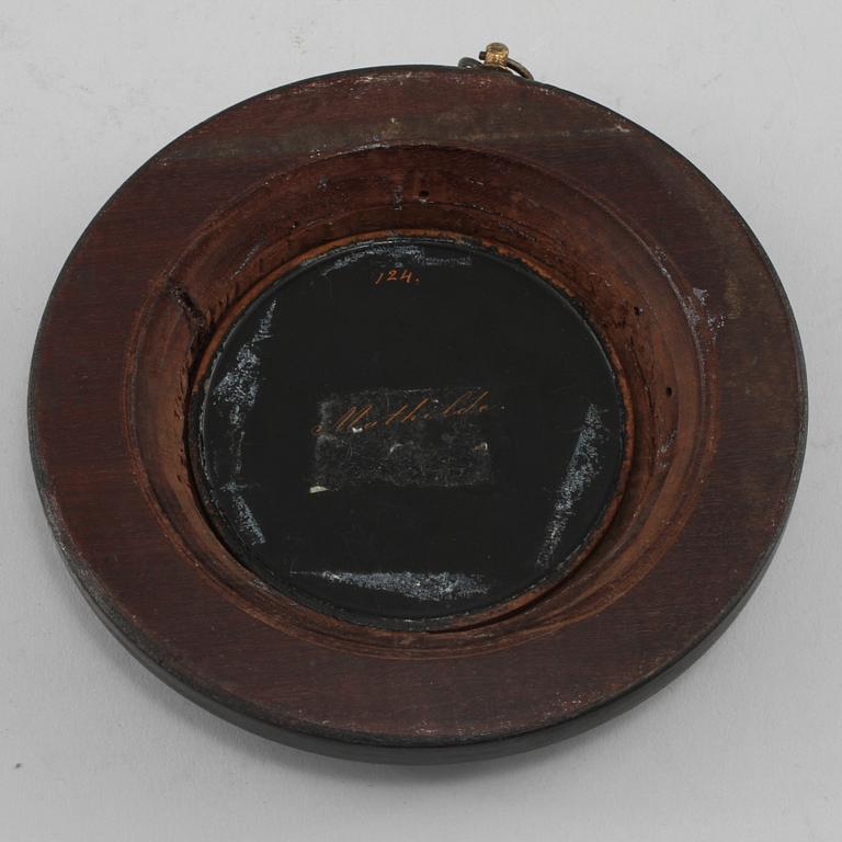 MINIATYR, olja på trä, 1800-talets första hälft.