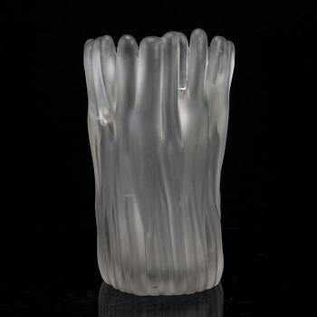 TAPIO WIRKKALA, a "Jäkälä / Lichen" mould-blown acid frosted glass vase, Iittala, Finland 1950's.
