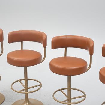 Börje Johanson, four 'Jupiter' bar stools, Johanson Design, second half of the 20th century.