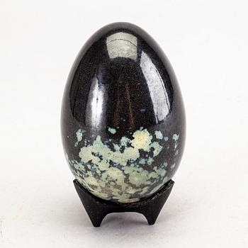 Hans Hedberg, An faience sculpture of an egg by Hans Hedberg, Biot, France.