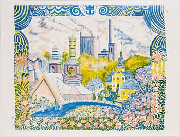 MÅRTEN ANDERSSON, 4st färglitografier, signerade, provtryck, daterade 1983 resp 1986.