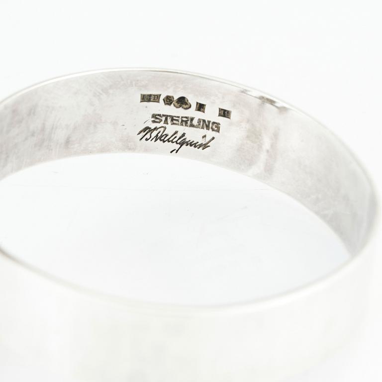 Inga-Britt "Ibe" Dahlquist, collier, brosch (Olof Barve), örhängen och armring, egen studio, Malmö 1958-1959, sterling silver.
