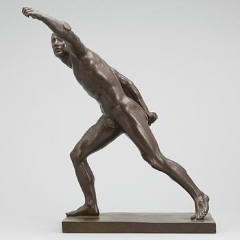 SKULPTUR, brons, gjutarstämpel Herman Bergman Fud.