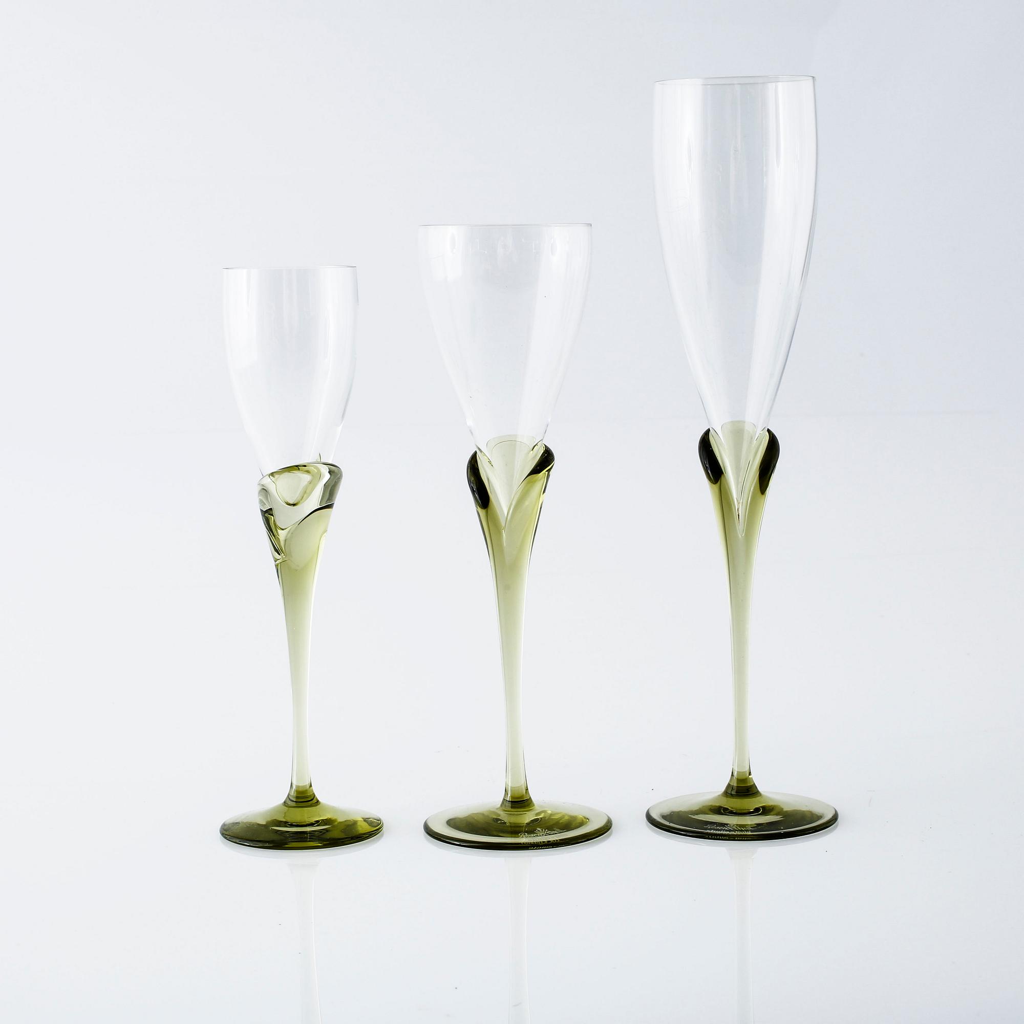 40 glasses, model "Papyrus" by Michael Böhm for Rosenthal Studioline, second half of the 20th century.