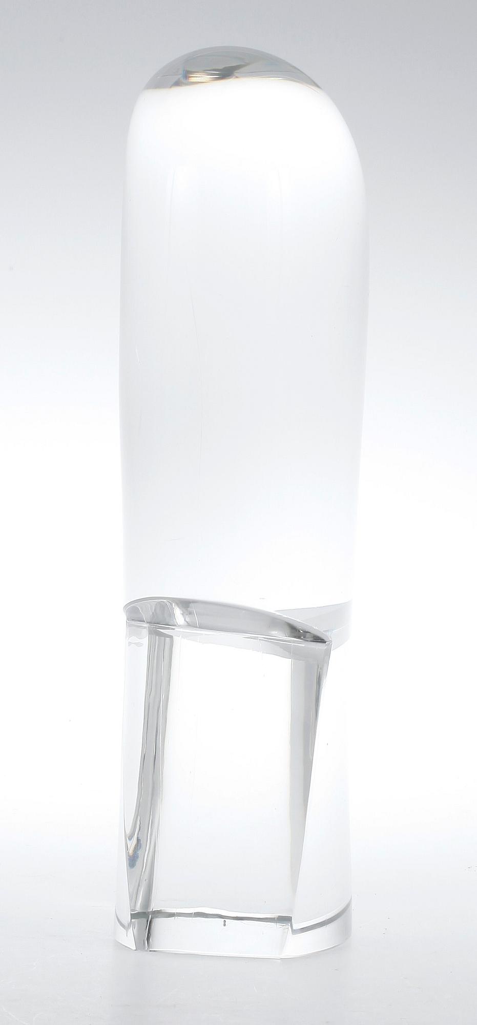 GÖRAN WÄRFF, skulptur, glas "profil", Kosta Boda, unik, signerad.