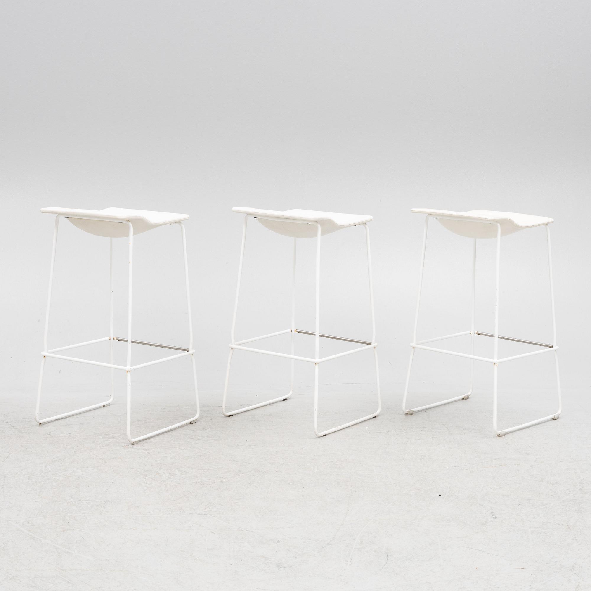 Patricia Urquiola, a set of 3 bar stools, "Last Minute", Viccarbe, 21st century.