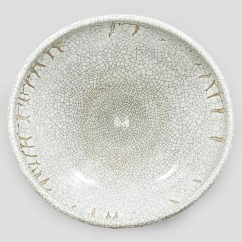 Friedl Holzer-Kjellberg, A stoneware floor bowl, signed ARABIA -F.H.Kj.- 50.