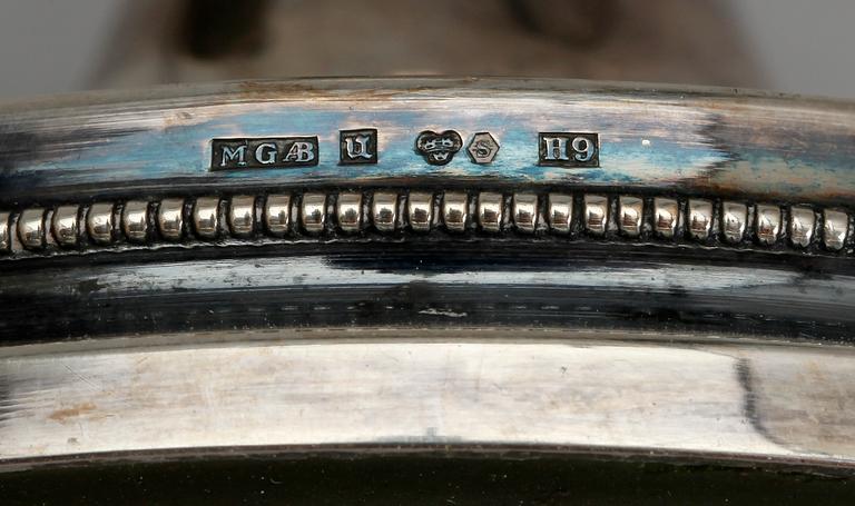 LJUSSTAKAR, ett par, silver, MGAB, Uppsala, 1958.