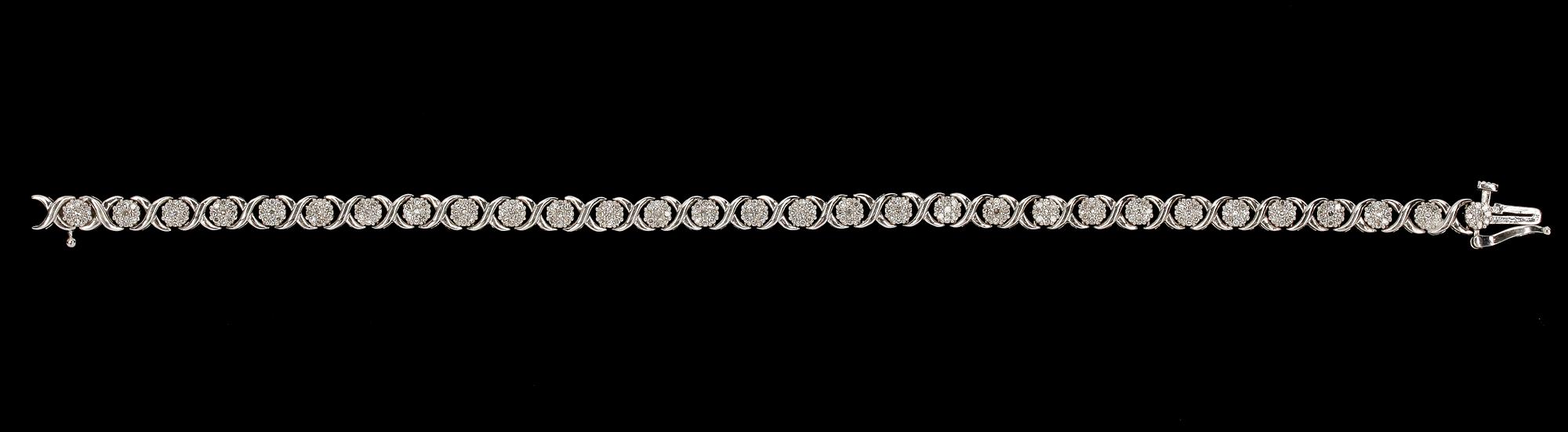 BRACELET, brilliant cut diamonds, tot. app. 2.50 cts.