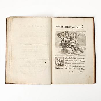 Festival book with plates from Earl Castlemaine’s embassy to the Pope, 1687.