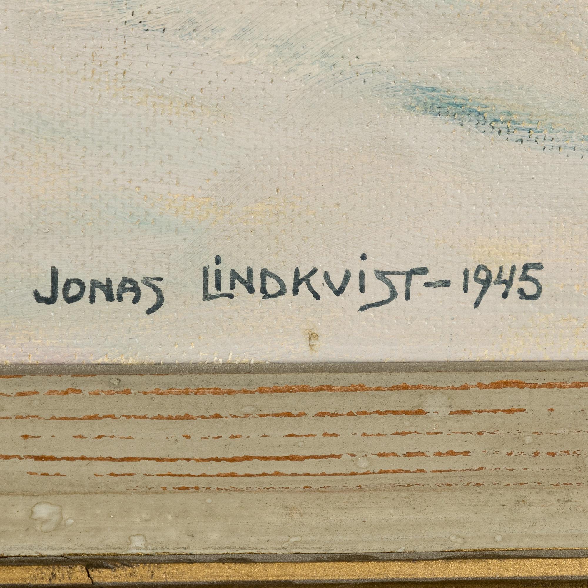 Jonas Lindkvist, Vintervy från Vretgränd mot Uppsala slott.