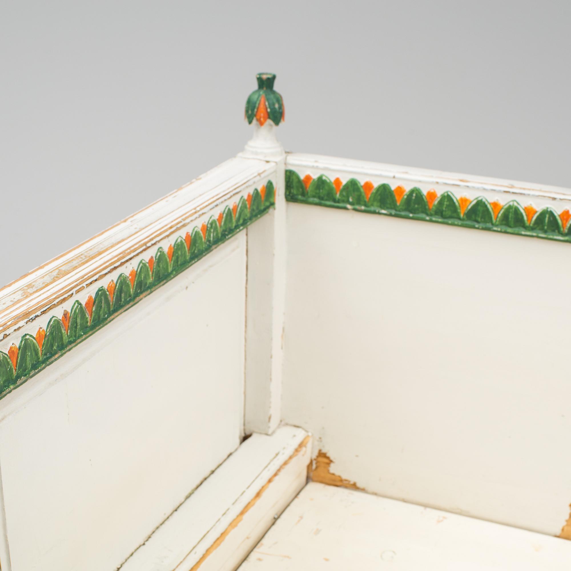 A early 19th century Swedish folk art folding bed from Forsa in Hälsingland.