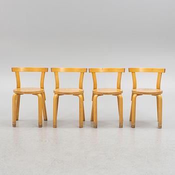 Alvar Aalto, stolar, 4 st, modell 69, Artek, Finland, 1900-talets andra hälft.