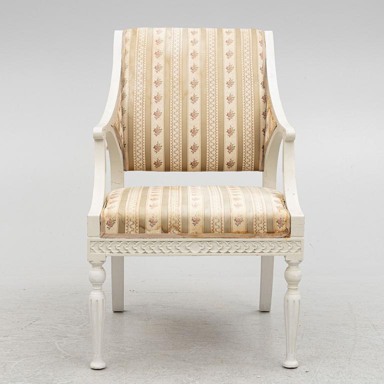 Armchair, late Gustavian style, early 20th century.