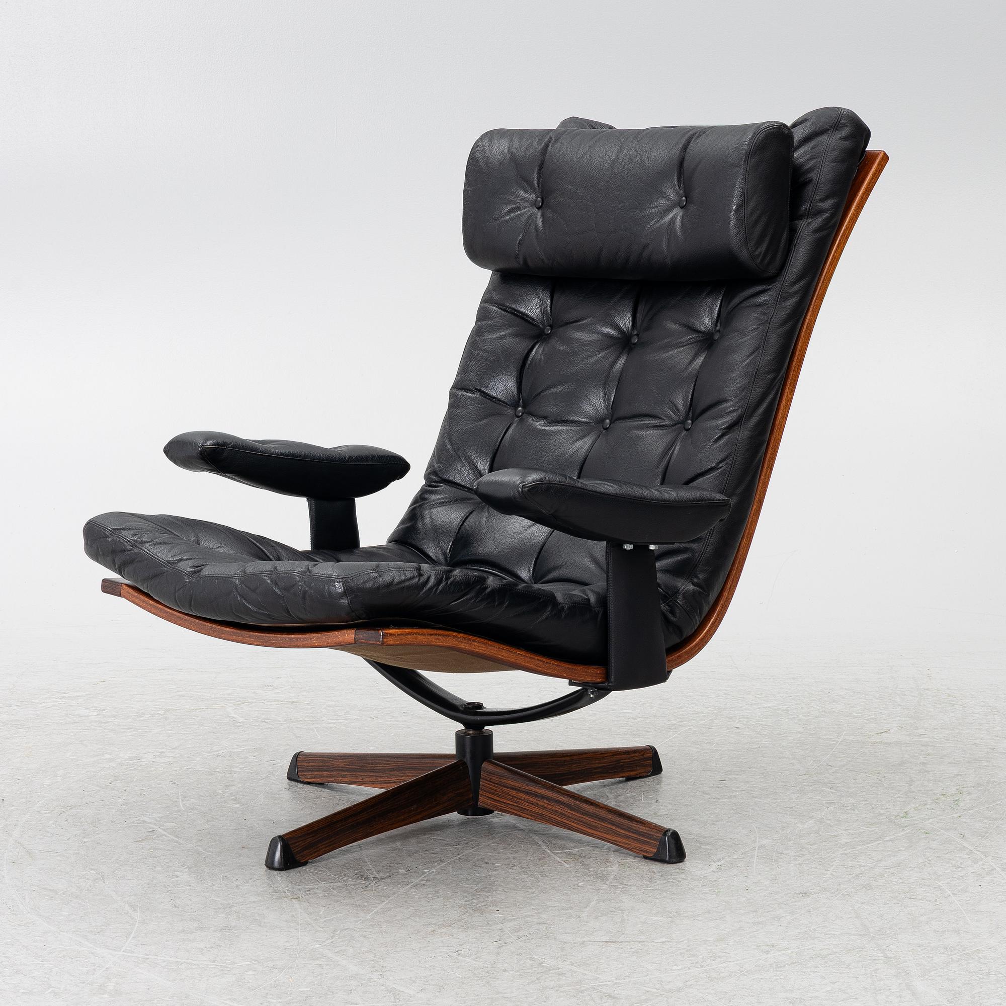 Fåtölj, ”Delfin”, Göte Möbler, Nässjö, 1970-tal.