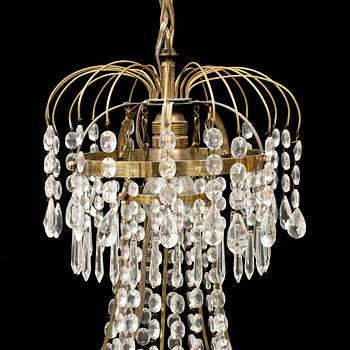 A Gustavian style chandelier, mid 20th Century.