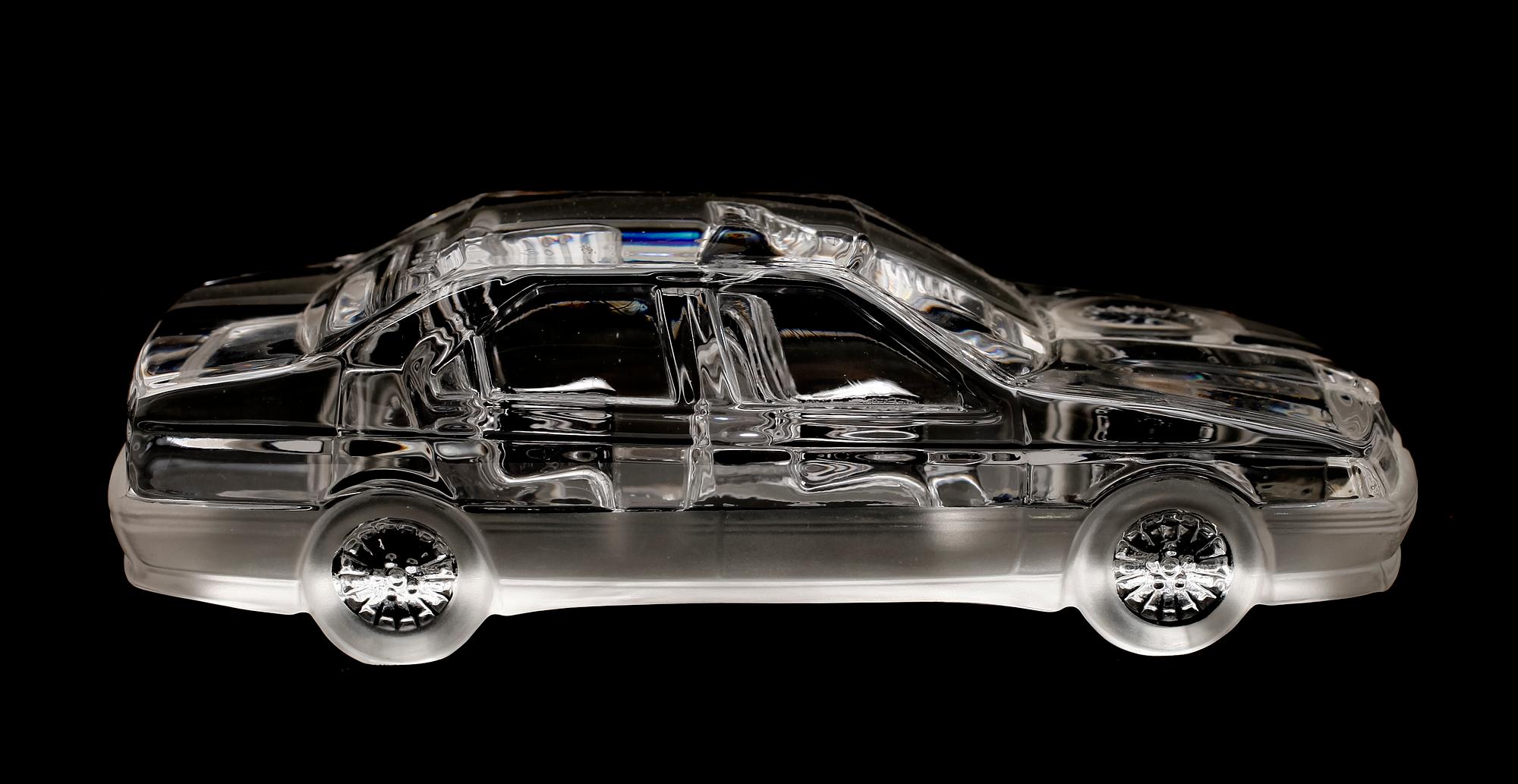 SKULPTUR, glas, Daum France, signerad.