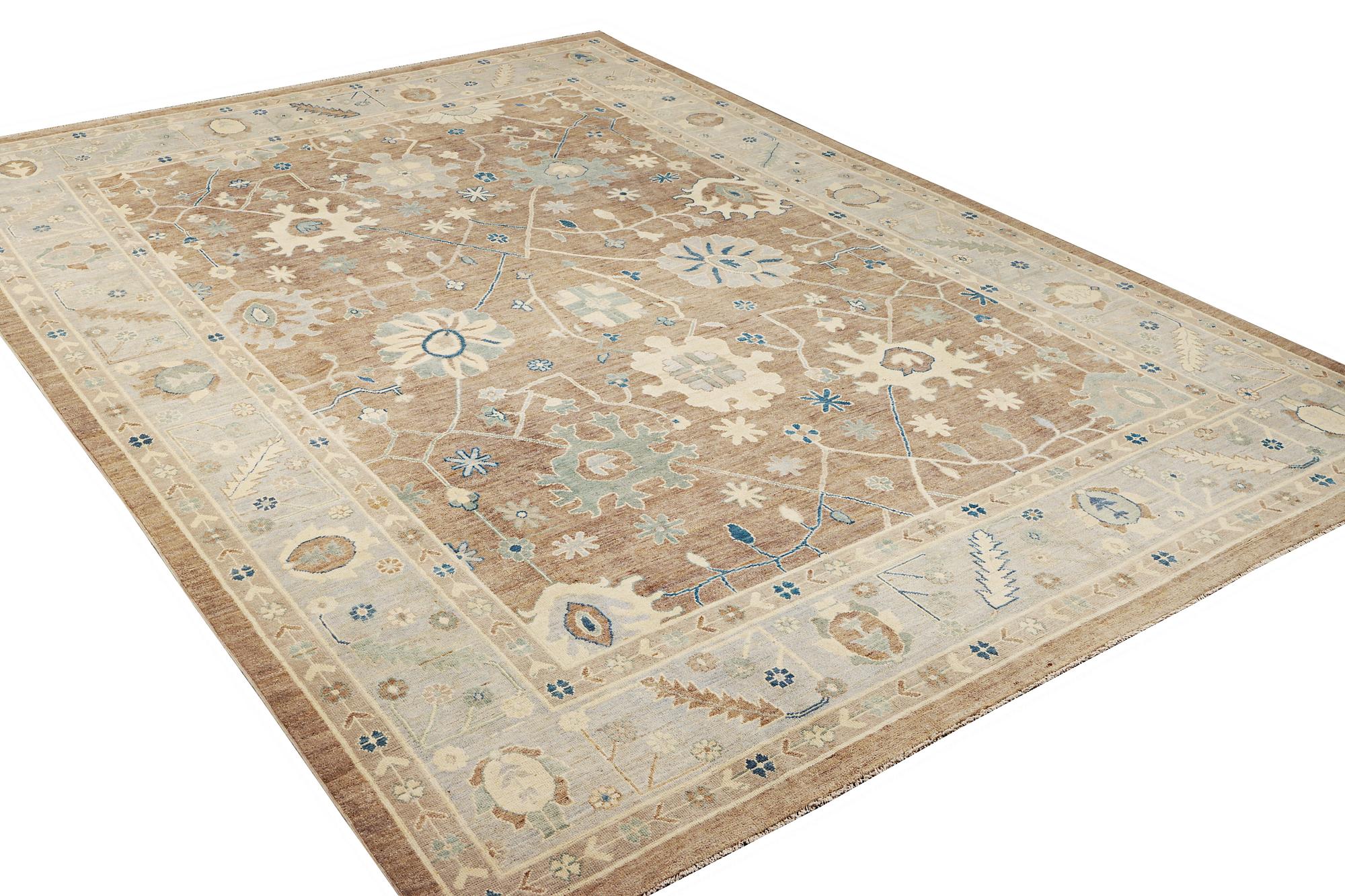An Ushak design carpet, a. 423 x 305 cm.