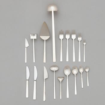 Bertel Gardberg, a 157-piece set of "Birgitta" sterling silver cutlery,  Kultateollisuus, Turku, Finland 1991-2001.