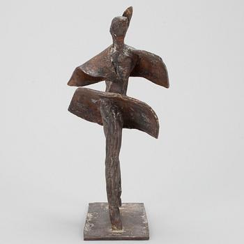 KAARINA TARKKA, skulptur, brons, märkt unicum, signerad och daterad 1989.