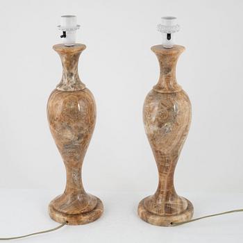 A pair of table lamps, 1970's.