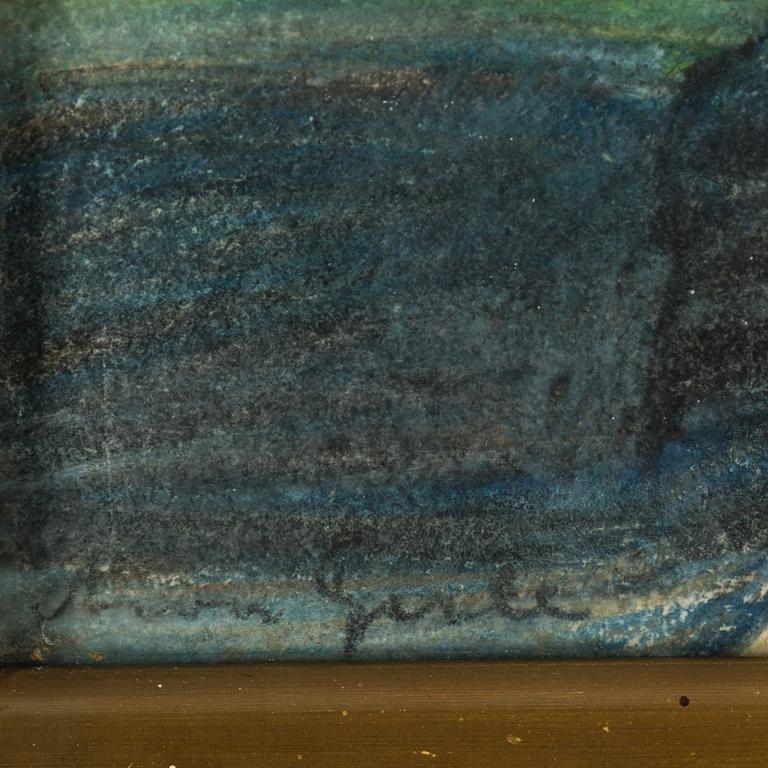 ARON GERLE, pastell, signerad.