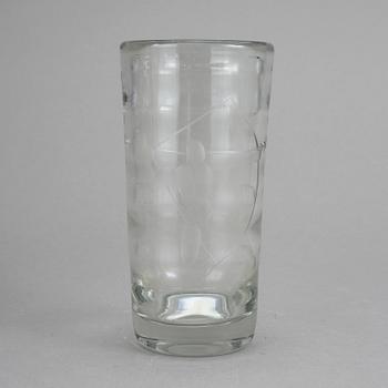VAS, glas, Vicke Lindstrand, Orrefors, 1930-tal. Osignerad.