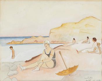 EINAR JOLIN, akvarell, signerad och daterad Arild juni 1928.