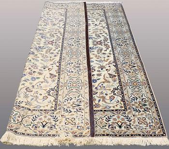 A CARPET, Nain part silk, so called 9 LAA, ca 307 x 210 cm.