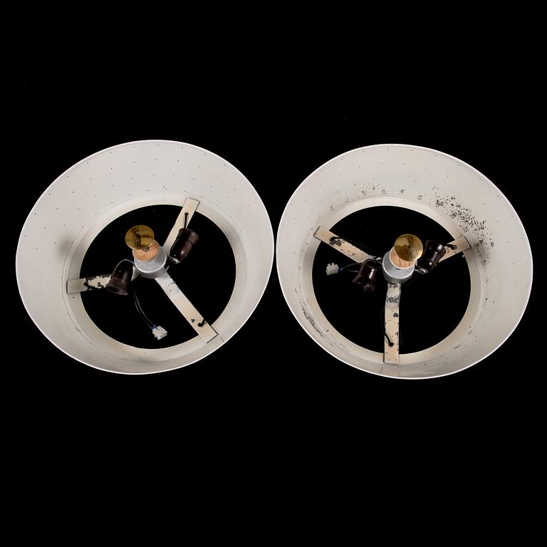 Paavo Tynell, a pair of mid-20th century ceiling lights for Idman.