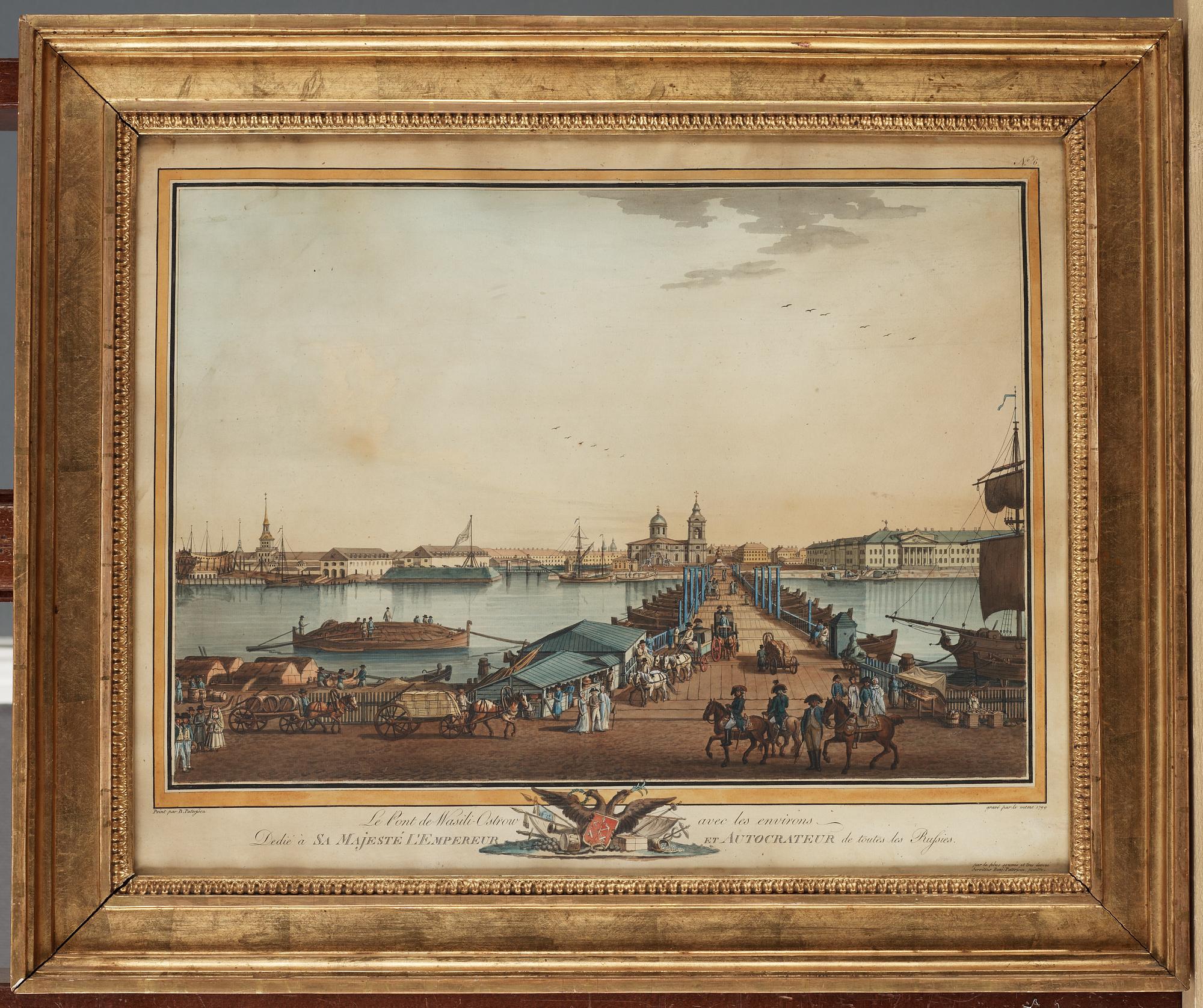 Benjamin Patersen (Paterson), "Le pont de Wasili-Ostrow avec les environs".