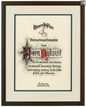 40. AN AWARD, Women in Film International Committee 1983.