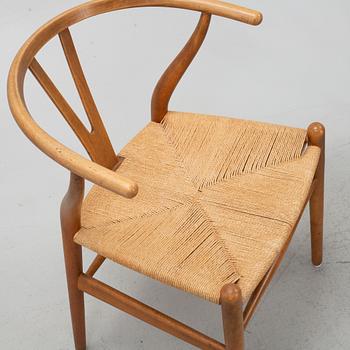 Hans Wegner, stolar 4 st, modell CH-24, "Y-stolen", Carl Hansen & Son, Odense, Danmark.