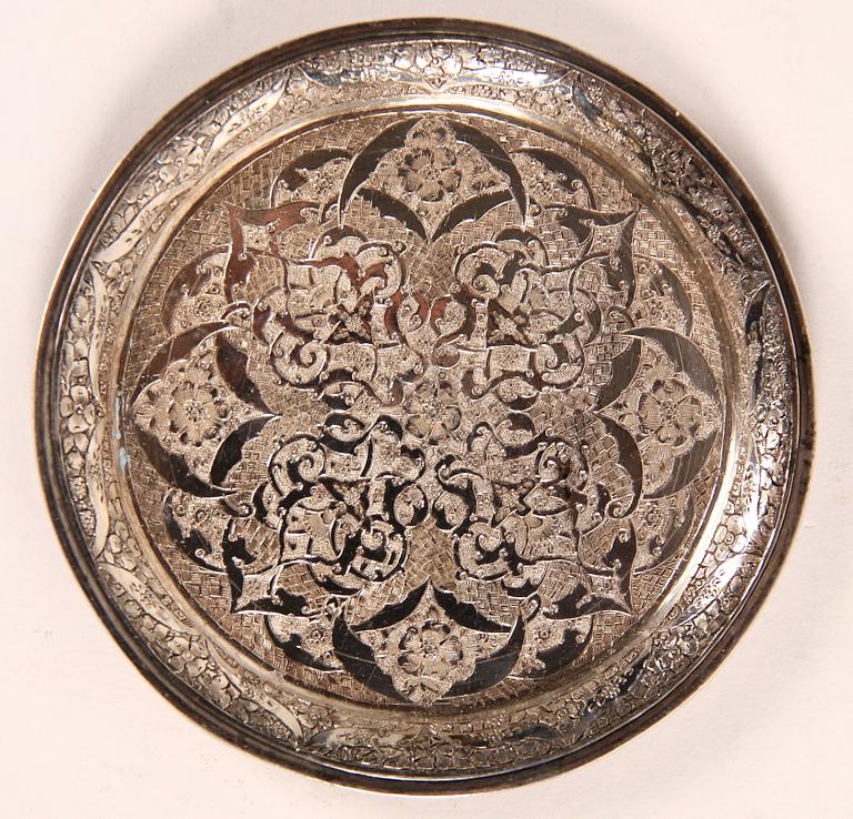 COASTERS, 11 st, silver, orientaliska, 1900-tal.