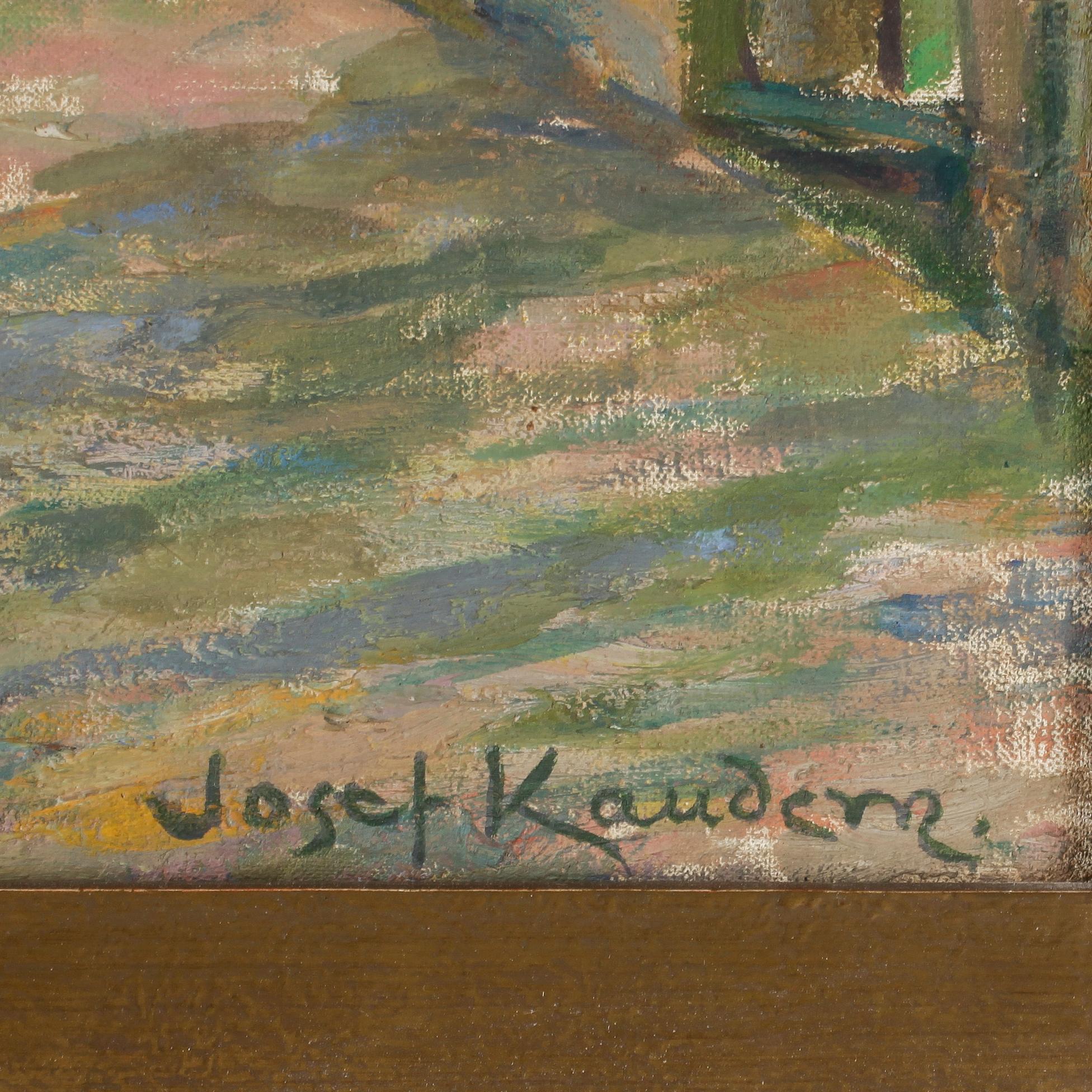 OKÄND KONSTNÄR, olja på duk, signerad Josef Kaudem, 1900-tal.