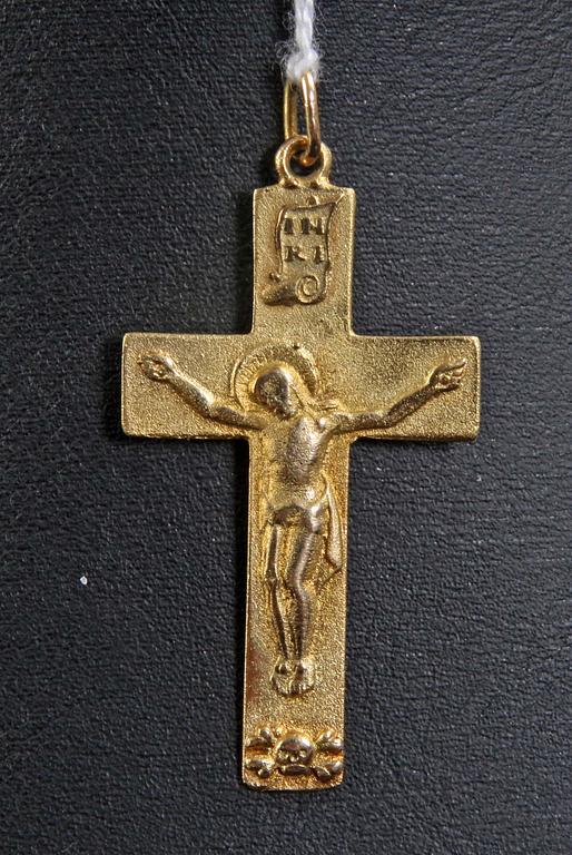 HÄNGE, guld, troligen Ryssland. C:a 4,5 g.