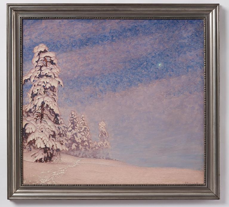 Gustaf Fjaestad, Tracks in the deep snow.