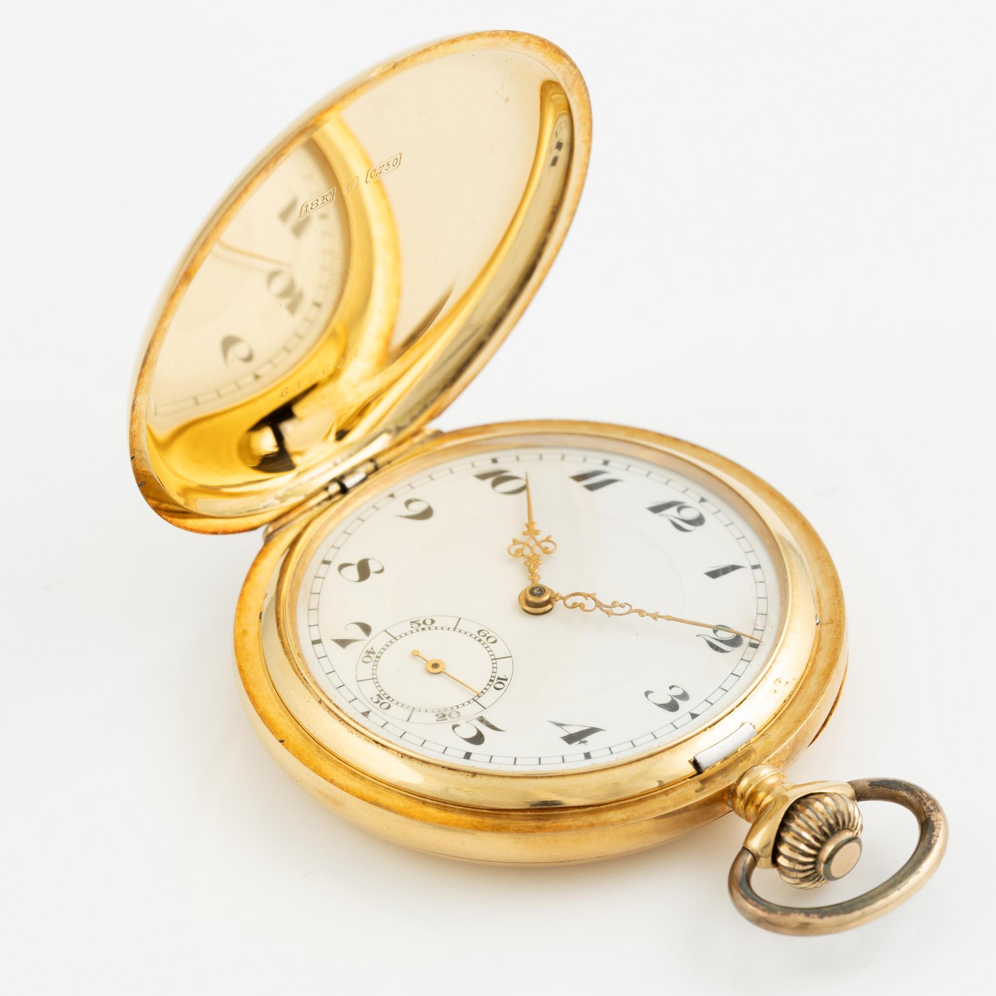 Pocket watch, hunter, 52 mm.