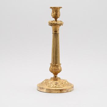 LJUSSTAKE, förgylld brons, empire, 1800-talets första hälft.