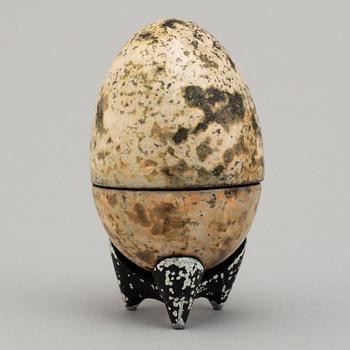 HANS HEDBERG, a cermic egg from Biot, France, signed.