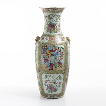 Golvvas, porslin, Kanton, Kina, 1800-tal.