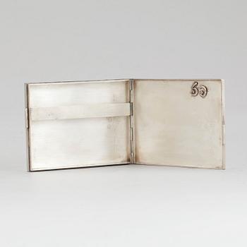 WIWEN NILSSON, Lund 1958, sterlingsilver. Cigarettetui. Vikt ca 109 gram.