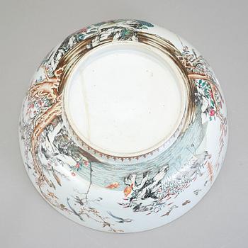 BÅLSKÅL, porslin, Qianlong, Kina 1700-tal.