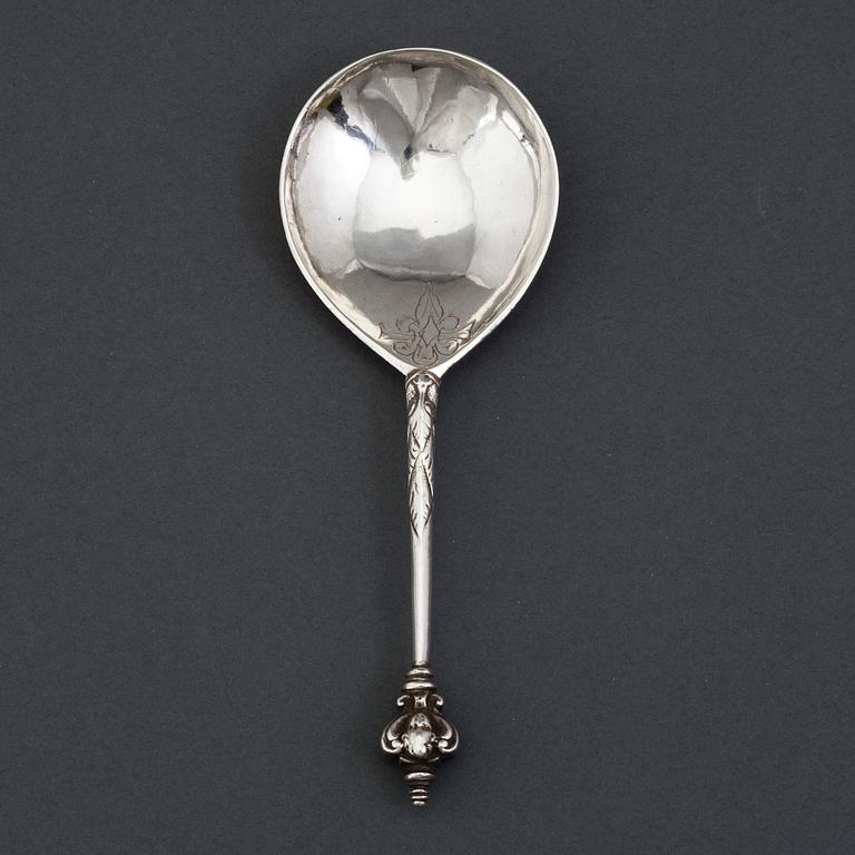 A Swedish 17th century silver spoon, unidentified mark.